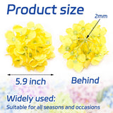 6Pcs Artificial Hydrangea Flower Heads,Stemless Faux Hydrangea Flowers For Home Decor, Fake Flower Heads For Diy Wedding Table Garden Party Decor (Yellow)