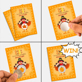 36 Pcs Turkey Scratch Off Cards For Thanksgiving Party Games For Family Dinner Activities Friendsgiving Scratcher Tickets Pumpkin Favor Ideas
