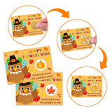 36 Pcs Happy Thanksgiving Scratch Off Cards Friendsgiving Party Games Turkey Thanksgiving Dinner Party Game Scratcher Tickets For Adults Pumpkin Party Activity (Turkey-1)
