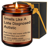 Candle, Late Diagnosed Autism Gifts For People, Autistic Adult Must Have - Neurodivergent Gifts For Autistic Adults, Teens - Funny Autism Awareness Acceptance Stuff For Men Women Mom Dad