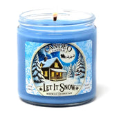 Let It Snow - 14 Oz Jar Candle - Made With Beeswax, Coconut And Soy - Handmade In The Usa - - Christmas