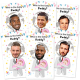 Funny Baby Shower Scratch Off Game Cards, Scratch Off Lottery Ticket Raffle Cards Baby Shower Game, Great Party Icebreak Game Ideas For Baby Shower, Who Is The Baby'S Daddy, White Suit, 40 Cards