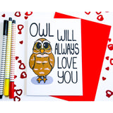 Owl Love Card For Anniversary, Birthday, Valentine'S Day, Cute, Fun Owl Pun Card For Him, Her