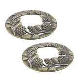 2 Pcs Topper Scented Candles Cover Jar Candle Sleeve For Office Decoration And Wedding, Unique And Retro, Bronze Pinecone
