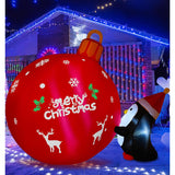 4Ft Christmas Inflatables Outdoor Decorations Inflatable Penguins Push Christmas Bell With Build-In Leds Blow Up Holiday