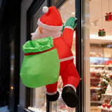 4Ft Christmas Inflatable Santa Claus Outdoor Decorations Built-In Bright Leds, Xmas Santa Carrying Present Sack, For Win