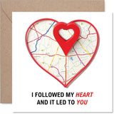 Cute Valentines Day Card - Follow Your Heart - Adorable Happy Valentines Card For Women Men, 5.7 Inch Loving Sentimental Valentine Greeting Cards