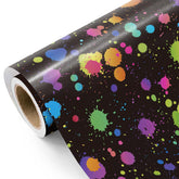 Glow Party Wrapping Paper Roll - Mini Roll - 17 Inch X 16.5 Feet - Bright Neon Wrapping Paper For Glow Party, Black Light, Birthday, Baby Shower