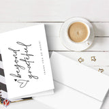 Beyond Grateful – Thank You So Very Much! Appreciation Cards And Envelopes – Weddings, Christmas, Holidays, Small Business, Baby Bridal Showers, Funerals, Graduation – 4.25" X 5.5" – 25 Per Pack