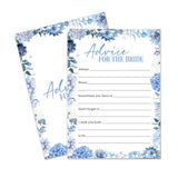 Bridal Shower Games, Blue Hydrangea Theme Wedding Shower Games, Bridal Shower Decorations Supplies Activities Ideas, Bachelorette, Engagement Party Game Cards Favors For 25 Guests -A11