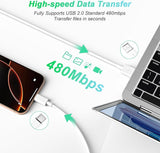 2 Pack 3FT USB A to USB C Fast Charging Cable for CarPlay iPhone 17 16 15 iPad Pro Air Charger Cord