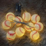 Baseball Decor For Boys Room,Baseball String Lights Usb Powered 20 Led 14Ft,Gift Decorative For Sports Theme Party Birth