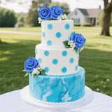 50 Pcs Artificial Dark Blue Fake Roses Flower Head, Simulated Foam Artificial Fake Roses For Diy Wedding Party Home Decoration Baby Shower Outdoor Party Stemless Roses