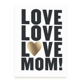 Modern Foil-Pressed Mother'S Day Card ("Love Mom")