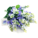 Artificial Fake Flowers Silk Plastic Plant Arrangement For Home Indoor Outdoor Garden Wedding Table Vase Decorations Faux Snapdragon Flower,3 Bouquets (Lilac)