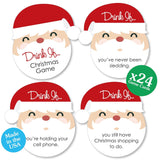 Big Dot of Happiness Drink If Game - Jolly Santa Claus - Christmas Party Game - 24 Count