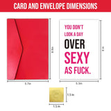 Humor Card For Valentines Day, Sexy Valentine’S Day Card Funny For Wife Girlfriend, Happy Valentines Day Card For Her Women Female, You Don’T Look A Day Over