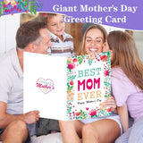 Jumbo Mother'S Day Card - 22 X 16 Floral Large Mothers Day Gift For Mom Grandma From Kids - Giant Party Guest Book Signature Card Big Photo Prop