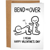 Funny Valentine'S Day Card For Him - Funny Anniversary Cards For Husband Wife - Naughty Dirty Inappropriate Birthday Card For Boyfriend - Bend Me Over Card
