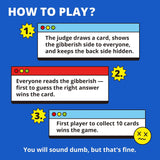 Party Game For Gibberish Guessing, A Funny Word Guessing Card Game For Teens & 17+, Great Funny Gift For Friends, Couples & Party Game Nights, Human Language Not Found