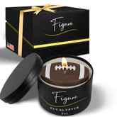 All-Natural Football Candle – Eucalyptus Scent | Hand-Poured In The Usa | Beeswax & Soy Wax | Essential Oils | 100% Beeswax Wick | Premium Gift Box | Candle Gifts For Men & Women