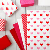 120 Sheets Valentine'S Day Tissue Paper Red Pink White Heart Stripe Gift Wrapping Paper Decorative Art Paper For Bridal Shower Wedding Party Diy Crafts, 14 X 20 Inch