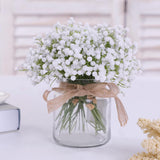 10Pcs 30 Bunches White Babys Breath Artificial Flowers Real Touch Fake Gypsophila Faux Plants For Wedding Garland Wreath Girl Crown Flower Bonquet Diy Flores Arrangement Table Décor Centerpiece