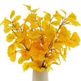 4 Pack Artificial Ginkgo Biloba Stem 29 Inch Long Yellow Leaves Branch Autumn Plant Decor Realistic For Home Vase Filler Wedding Centerpieces Decoration Diy Floral Arrangement