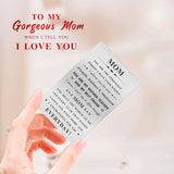 Mom Valentines Card Gifts - You Mean The World To Me - Sentimental Gifts For Mom, Birthday,Christmas,Mother'S Day