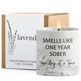 Sobriety Gifts For Women Men, Sober Candle, Sober Gifts For Women Men, Sobrietys Anniversary Recovery Present, 1 Year Sobers Gift