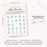 Tea Party Games For Women - 20 Unique Cards - Tea Party Bingo Game Supplies For Adults - Decorations & Favors For Birthday, Bridal Shower, Baby Shower & Mother'S Day