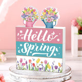 5 Pcs Spring Tiered Tray Decor Flower Book Stack Decor Farmhouse Mini Faux Decorative Books Bundle Easter Decorations For Spring Easter Home Table Centerpieces(Flower)