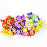 Artificial Silk Daisy Flowers 8 Bundles 8 Colours Faux Plastic Uv Resistant Flowers For Outdoor Indoor Graveyard Decoration In Vase