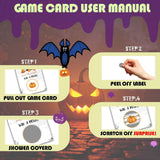 Spooky Halloween Party Games For Adults, Pumpkin Halloween Scratch Off Cards -50Pcs, Party Supplies For Small Business Favors - B03