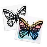 S&S Worldwide-mp-PS1404 Watercolor Velvet Art Butterflies, 6-1/2in, Black (Pack of 30)