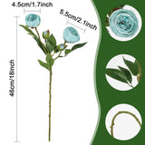 8Pcs Blue Ranunculus Artificial Flowers 32 Heads Faux Ranunculus Flowers For Vase Real Look Silk Peonies With Stem Fake Peony Flowers For Home Indoor Wedding Decor Centerpieces For Table (Blue)