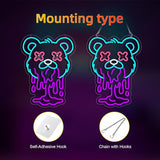 Ice Bear Neon Sign USB Dimmable LED Melting Bear Wall Light for Kids Room Game Room Decor