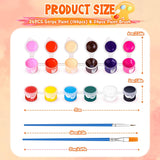 12 Pack 168 Pcs Mini Acrylic Paint Set With Brushes For Kids Adults Craft Paints, 12 Colors Washable Acrylic Paint Strips For Home Classroom Birthday Party Diy Favors