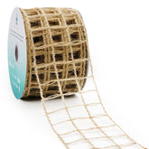 Mesh Burlap Wired Ribbon 2.5" X 10 Yards Natural Color For Christmas Home Wedding Decor Gift Wrapping Tree Topper Bow Wreath Bouquet Diy Crafts