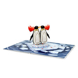 Cutpopup Penguincouple, Valentines Day Card Pop Up, Anniversary Card, 3D Popup Greeting Love Card (Penguin Couple)