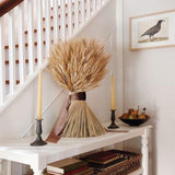 100 Pcs Dried Wheat Sheaves Bundle Golden Natural Wheat Bouquet Bunch Dried Flowers Arrangement For Farmhouse Diy Design Home Table Wedding Party Centerpieces Decor (16")