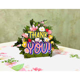 3D Pop-Up Thank You Card – Floral Bouquet Appreciation Greeting Card – Unique Thank You Card With Envelope For Teachers, Friends, Colleagues & Loved Ones H17