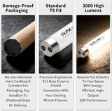 12 Pack F32T8 32W Fluorescent Tube Light Bulbs 48 Inch G13 Base 4100K Cool White 3000LM