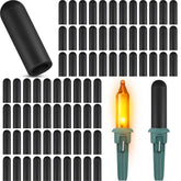 100 Pieces No Glow Caps Christmas Glass Led Glow Plug Cap Light Blackout Caps No Glow Caps Black Out Cover For Christmas
