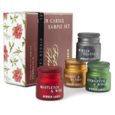 Christmas Candle Set, 4 Pack Holiday Candle Gifts, Natural Candles Non Toxic With Holiday Scents, Xmas Gift For Women, Scents Of Christmas Mistletoe Wine,Winter Solstice,Evergreen Birch,Orange Nutmeg