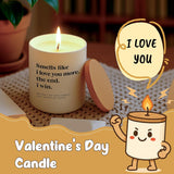 Romantic Gifts For Him Her Couple Valentine’S Day Candle – I Love You More. The End. I Win. – Funny Gift For Girlfriend Wife Husband Anniversary & Birthday Gift For Women Men Couples Valentines Candle