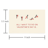 Cheeky Valentines Day Card, Vday Card For Husband Wife Bf Gf, All I Want To Do On Valentines Day Is...