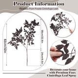 6 Pack 36 Inches Artificial Cimicifuga Plant Leaf Spray Faux Plum Cimicifuga Ramosa Leaf Branch Faux Fall Spray Silk Plants For Home Vase Wedding Garden Farmhouse Table Mantel Decor