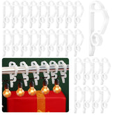 Holiday Light Clips,150 Pcs Holiday Light Clips Outdoor Lights Hooks For Christmas Party Light Strings Outdoor Hang Gutter Hooks Halloween Decoration(D)