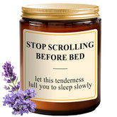 Lavender Candle For Stress Relief & Sleep - 7Oz Sleep Aromatherapy Candles For Relaxing - Bedtime Self-Care Soy Candles For Home & Bedroom, Unique Gifts For Women Men, Ideal For Anniversary, Birthday